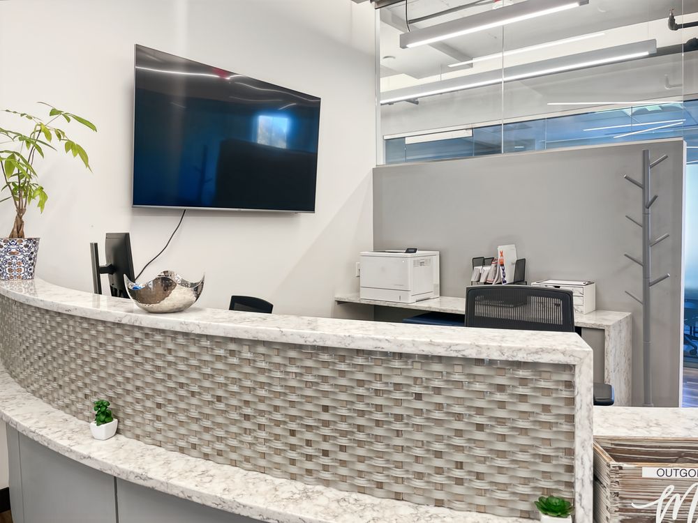 Modern reception and front desk area